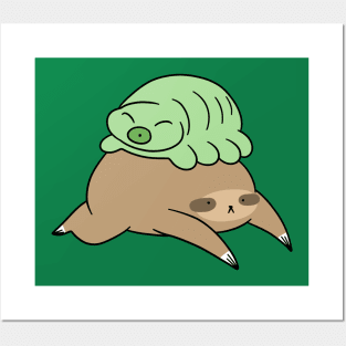 Sloth and Little Waterbear Posters and Art